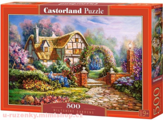 Puzzle 500 dílků- Wilshirské zahrady (domek s květinovou bránou)