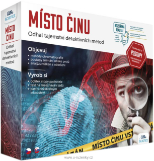 Místo činu experimentální vědecká sada malý detektiv